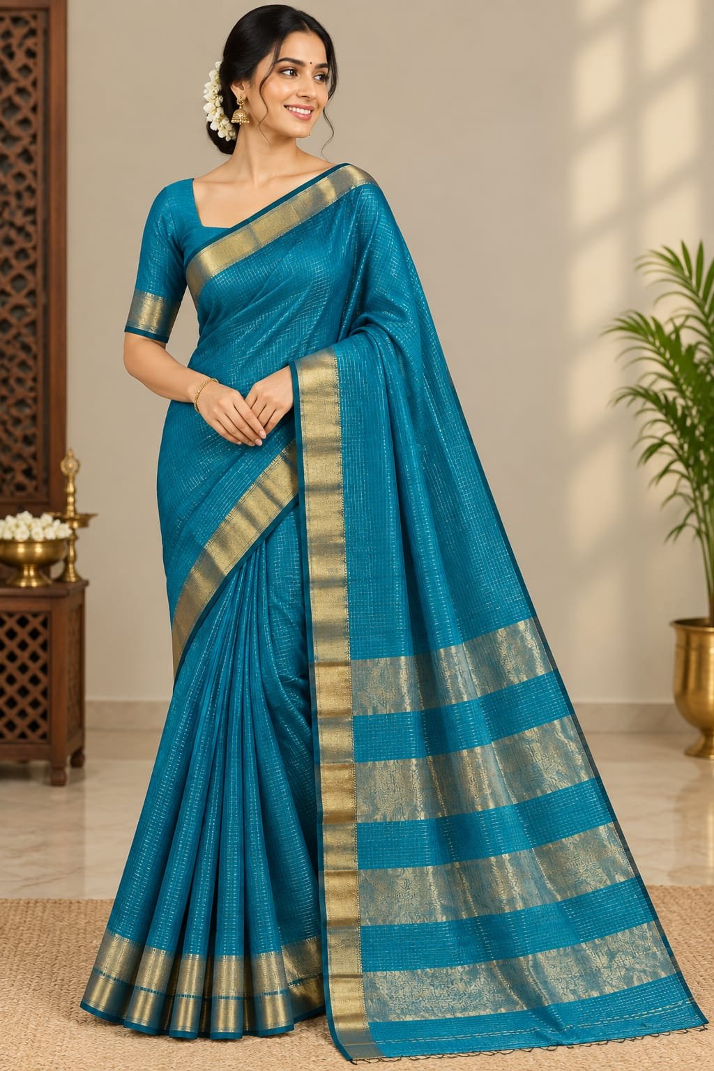 Handloom Maheshwari Silk Saree4