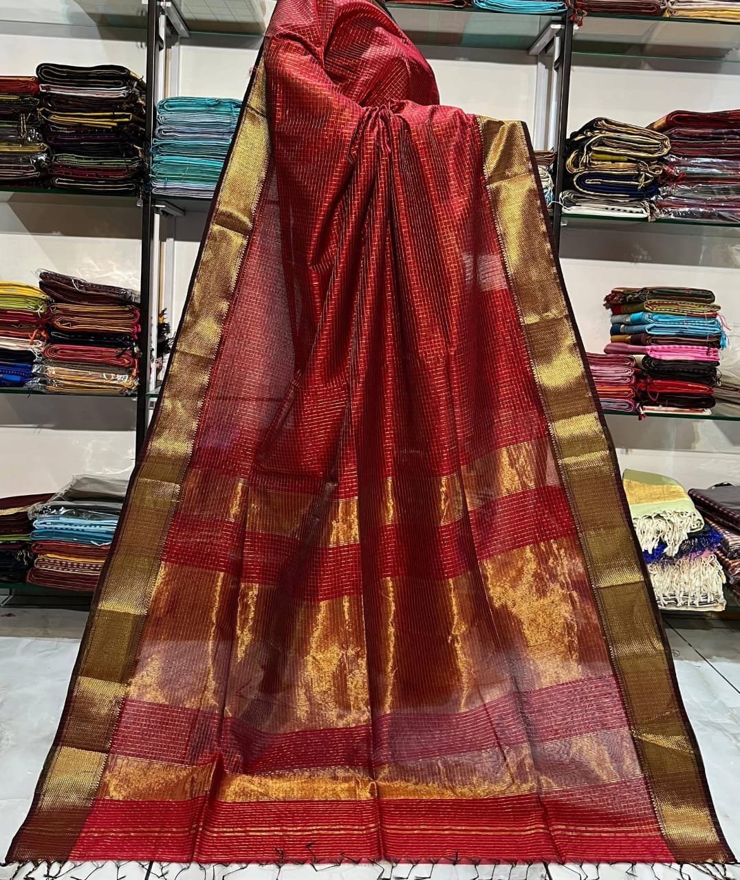 Handloom Maheshwari Silk Saree12